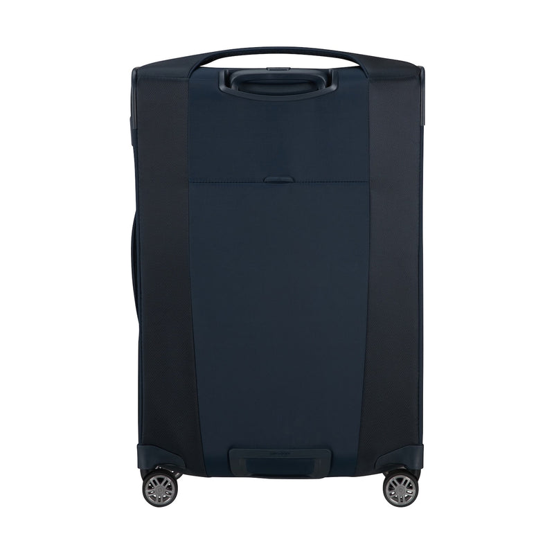 back of midnight blue Samsonite Re-Lite Spinner Medium Expandable
