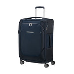 front of midnight blue Samsonite Re-Lite Spinner Medium Expandable