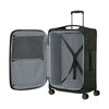 Climbing ivy Samsonite suitcase with open compartment on a white background