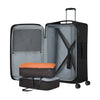 inside of black Samsonite Re-Lite Spinner Large Expandable