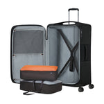 inside of black Samsonite Re-Lite Spinner Large Expandable