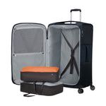 inside of midnight blue Samsonite Re-Lite Spinner Large Expandable