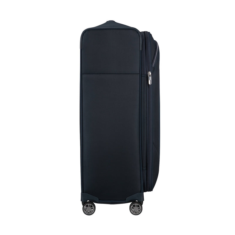 side of midnight blue Samsonite Re-Lite Spinner Large Expandable