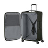 Climbing ivy Samsonite suitcase with open compartment on a white background