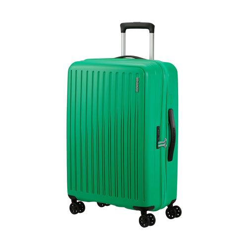 front of jade green American Tourister Rejoy Spinner Medium Expandable
