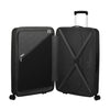 inside of true black American Tourister Rejoy Spinner Large Expandable