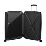 inside of true black American Tourister Rejoy Spinner Large Expandable
