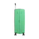side of jade green American Tourister Rejoy Spinner Large Expandable