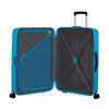 inside of azure blue American Tourister Rejoy Spinner Large Expandable