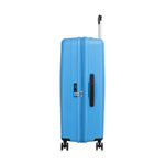 side of azure blue American Tourister Rejoy Spinner Large Expandable