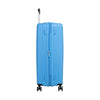 side of azure blue American Tourister Rejoy Spinner Large Expandable