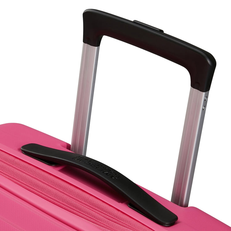 pull handle of Hawaiian pink American Tourister Rejoy Spinner Large Expandable
