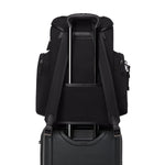 Black TUMI backpack on a white background