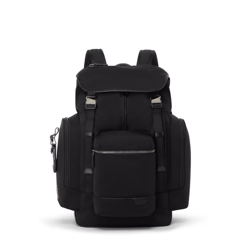 Black TUMI backpack on a white background