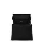 Black TUMI pouch with zipper and TUMI logo on a white background