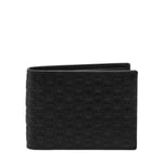 Black textured wallet on a white background