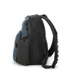 Black and blue TUMI backpack on a white background