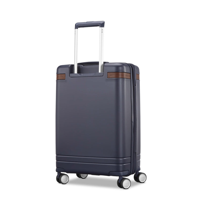 back of navy Samsonite Virtuosa Spinner Carry-On
