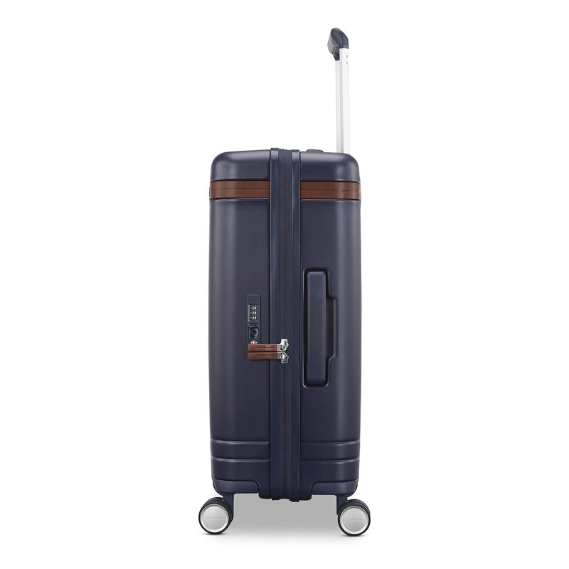 side of navy Samsonite Virtuosa Spinner Carry-On