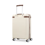 back of off white Samsonite Virtuosa Spinner Carry-On