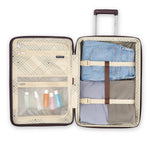 inside of merlot Samsonite Virtuosa Spinner Carry-On