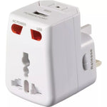 front of absolute white Go Travel Worldwide Adaptor + USB