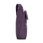 side of purple Travelon Anti-Theft Classic Mini Shoulder Bag