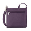 back of purple Travelon Anti-Theft Classic Mini Shoulder Bag
