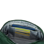 inside of forest heather Travelon Anti-Theft Metro Waistpack