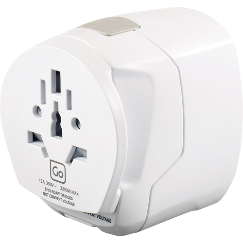 front of absolute white Go Travel Worldwide Adapter + USB