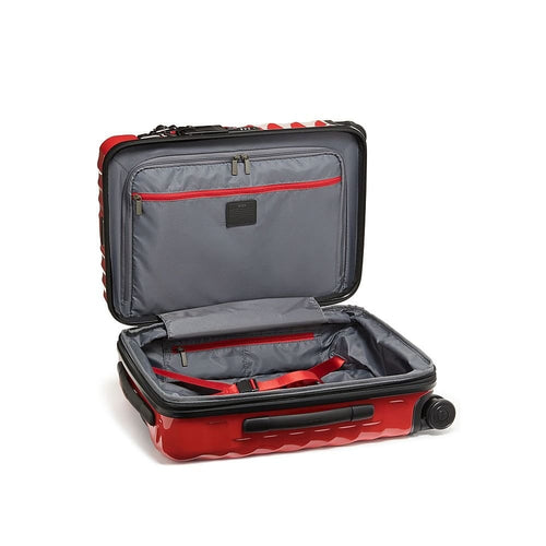 inside of blaze red TUMI 19 Degree PC International Expandable Carry-On