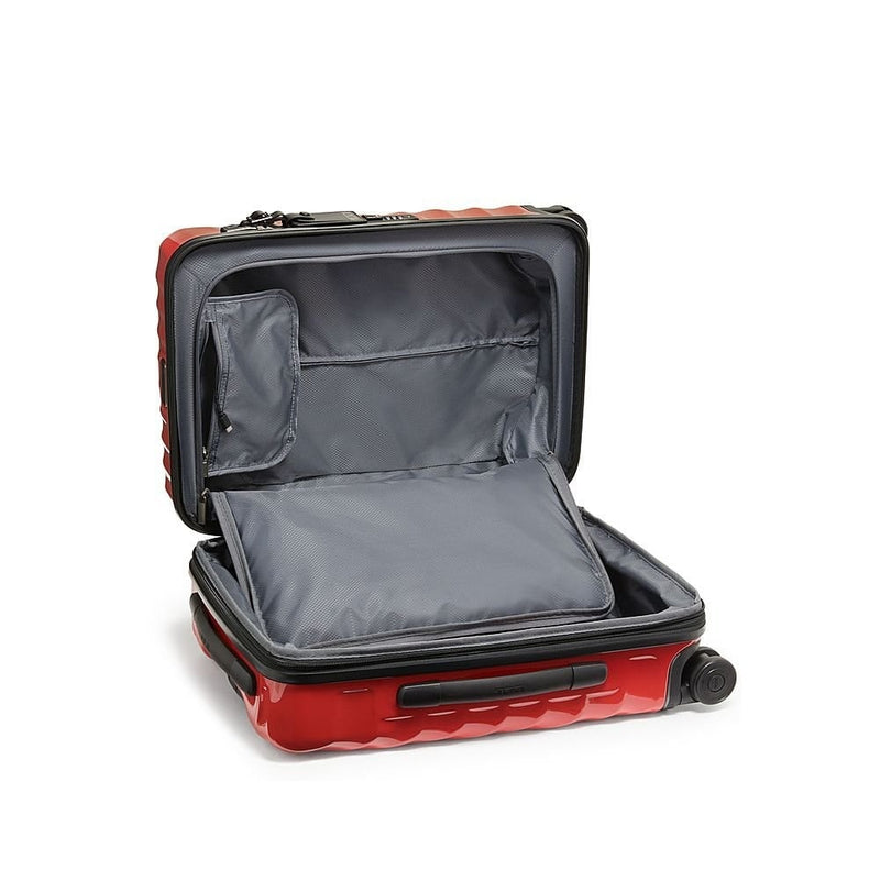 inside of blaze red TUMI 19 Degree PC International Expandable Carry-On