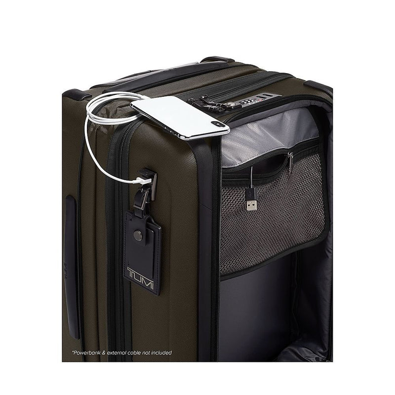 USB port of olive night Alpha 3 International Dual Access Carry-On