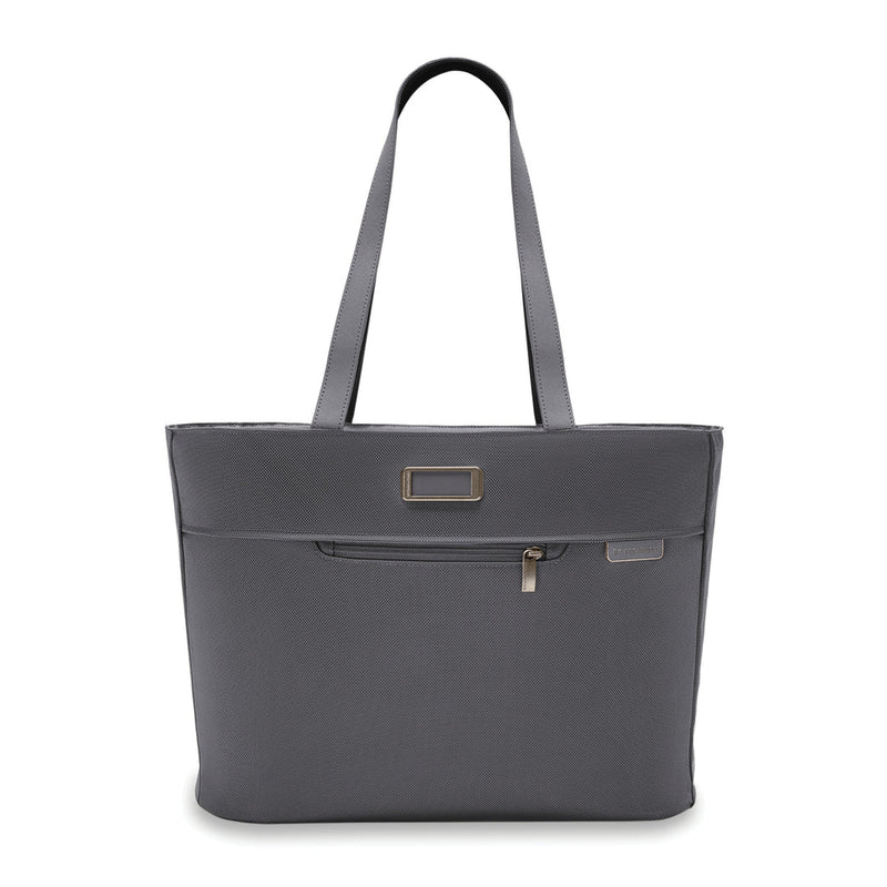 front of steel grey Briggs & Riley Baseline Traveler Tote