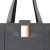 ID tag of steel grey Briggs & Riley Baseline Traveler Tote