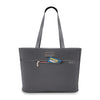 front pocket of steel grey Briggs & Riley Baseline Traveler Tote