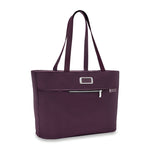 front of plum Briggs & Riley Baseline Traveler Tote