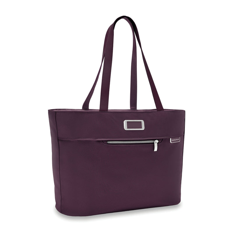 front of plum Briggs & Riley Baseline Traveler Tote
