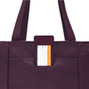 ID tag of plum Briggs & Riley Baseline Traveler Tote
