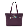 front pocket of plum Briggs & Riley Baseline Traveler Tote