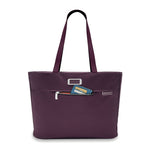 front pocket of plum Briggs & Riley Baseline Traveler Tote
