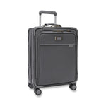 front of steel grey Briggs & Riley Baseline Global Carry-On Spinner