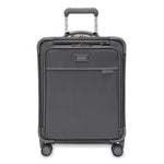 front of steel grey Briggs & Riley Baseline Global Carry-On Spinner