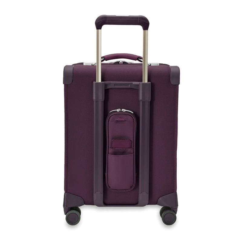 back of plum Briggs Baseline Global Carry-On Spinner