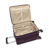 expanded plum Briggs Baseline Global Carry-On Spinner