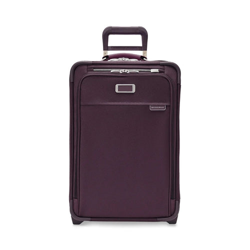 Front of plum Briggs & Riley Baseline Essential 2-Wheel Carry-On
