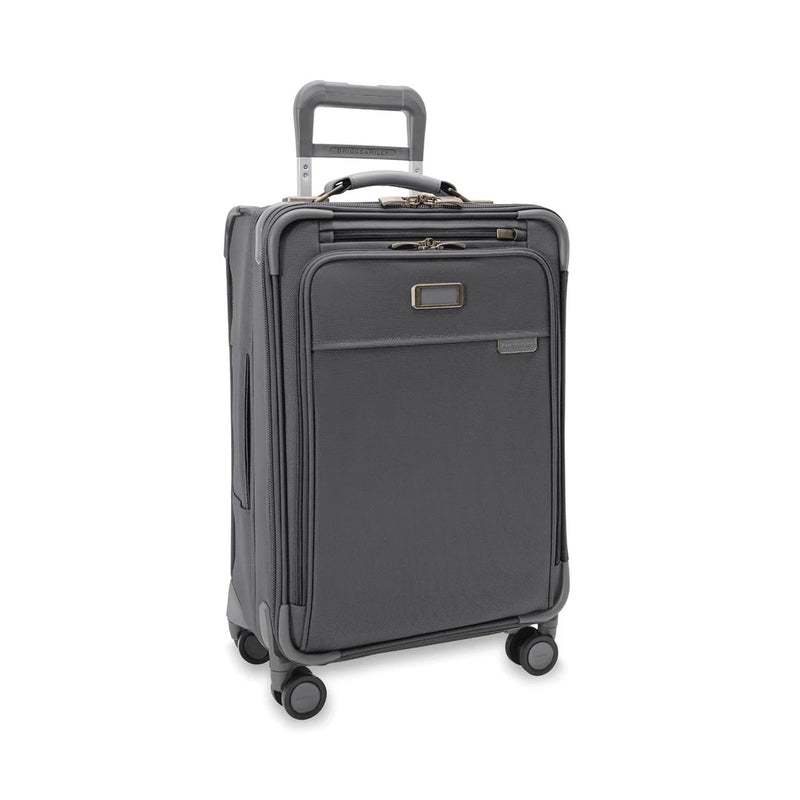 front of steel grey Briggs & Riley Essential Carry-On Spinner