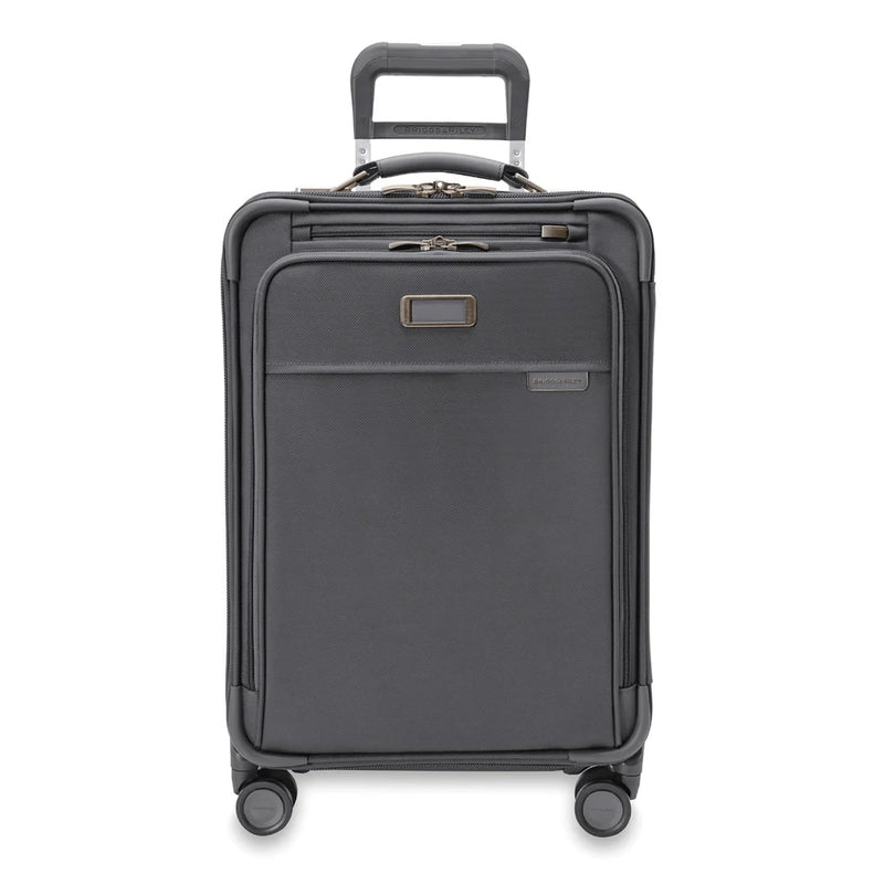 front of steel grey Briggs & Riley Essential Carry-On Spinner