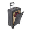 front pocket of steel grey Briggs & Riley Essential Carry-On Spinner