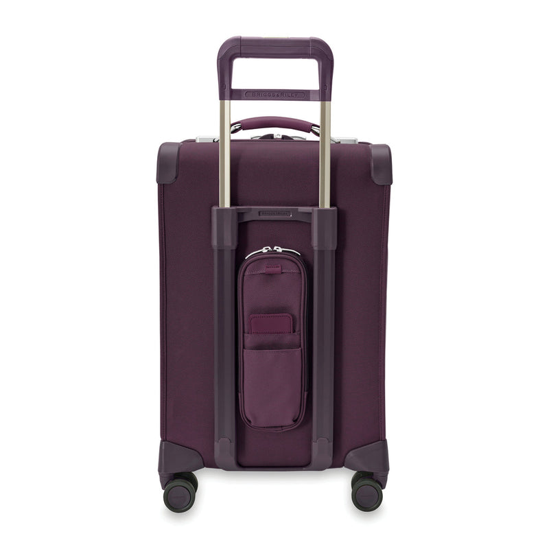 back of plum Briggs & Riley Baseline Essential Carry-On Spinner